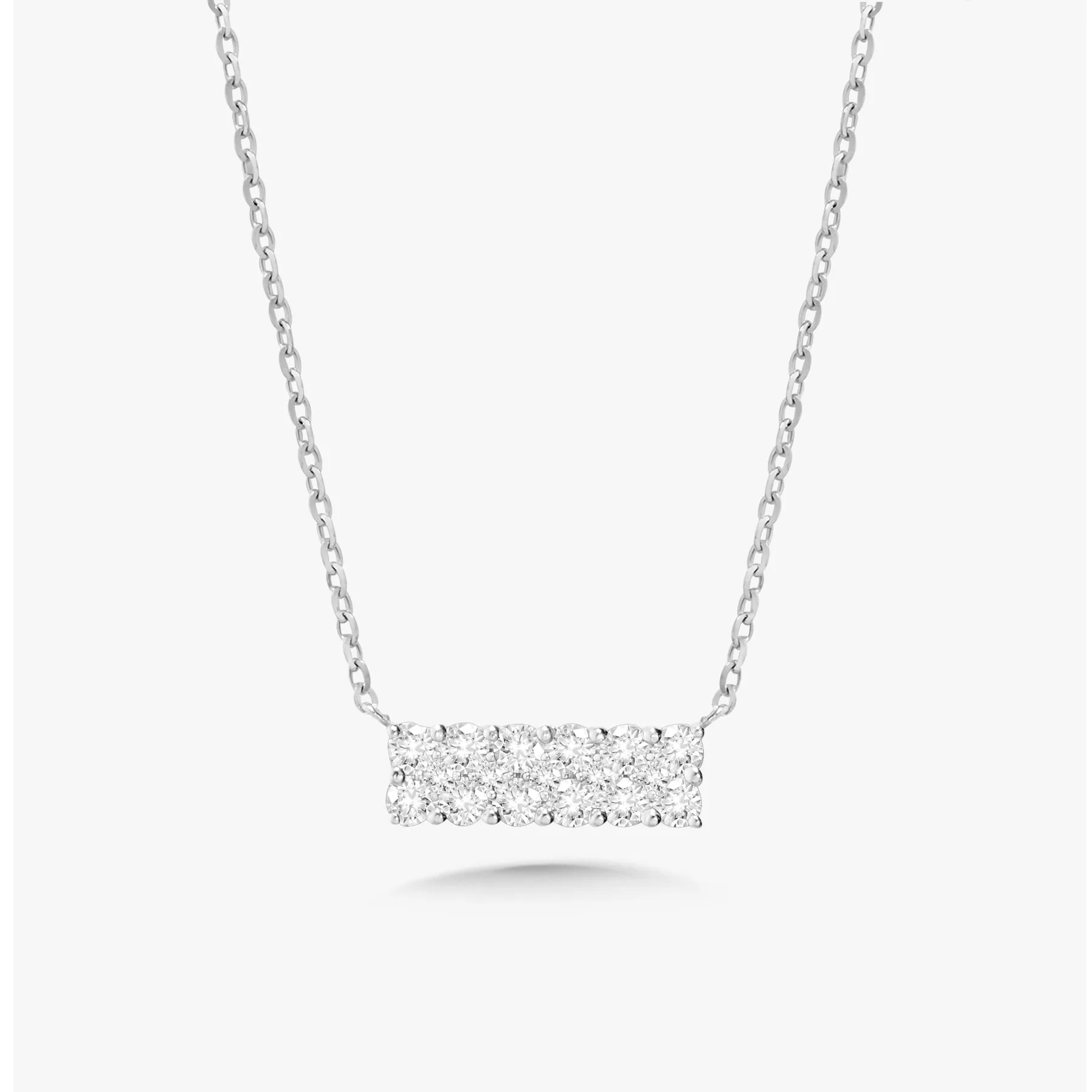 Zoey Two Row Diamond Bar Necklace