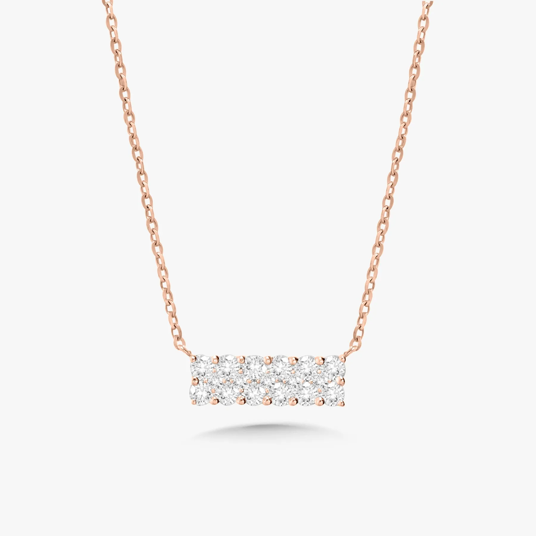 Zoey Two Row Diamond Bar Necklace