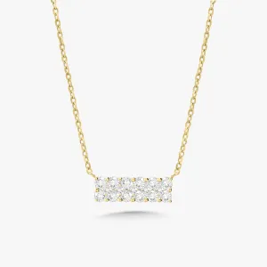 Zoey Two Row Diamond Bar Necklace